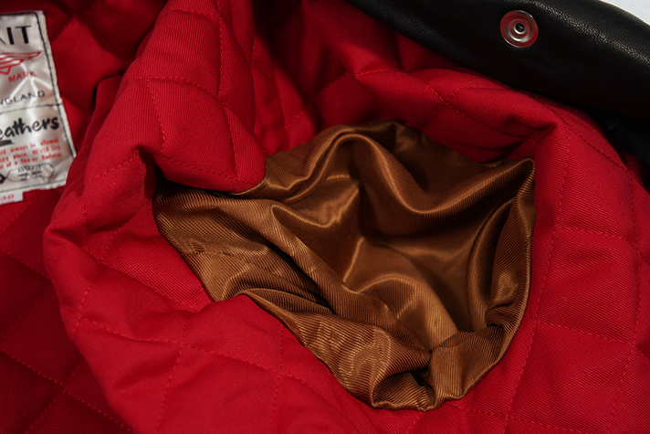 Lewis Leathers Gold Satin Lining